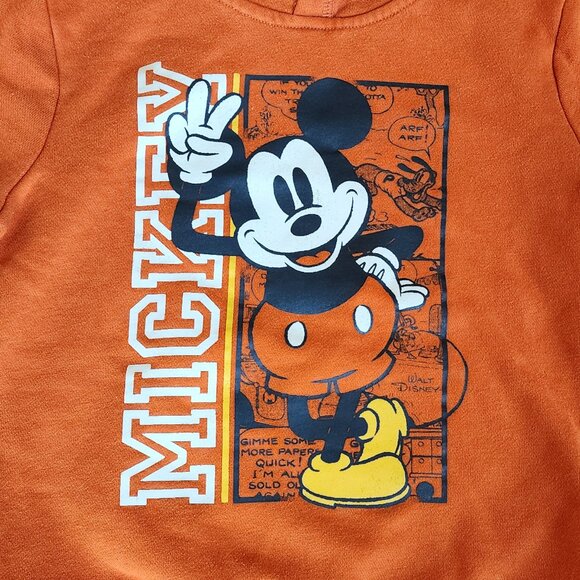 Disney Jumping Beans Toddler Mickey Mouse Orange Hoodie Size 4T - Picture 6 of 13